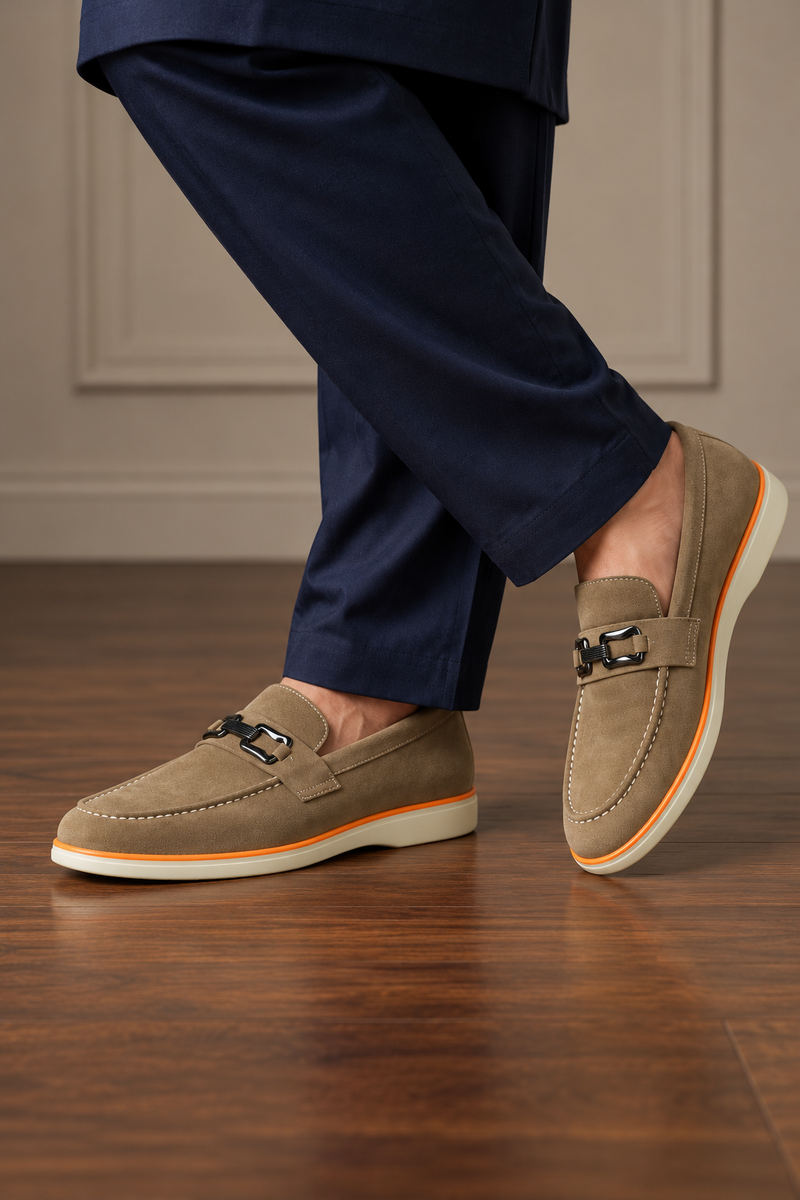 Taupe Suede Loafer