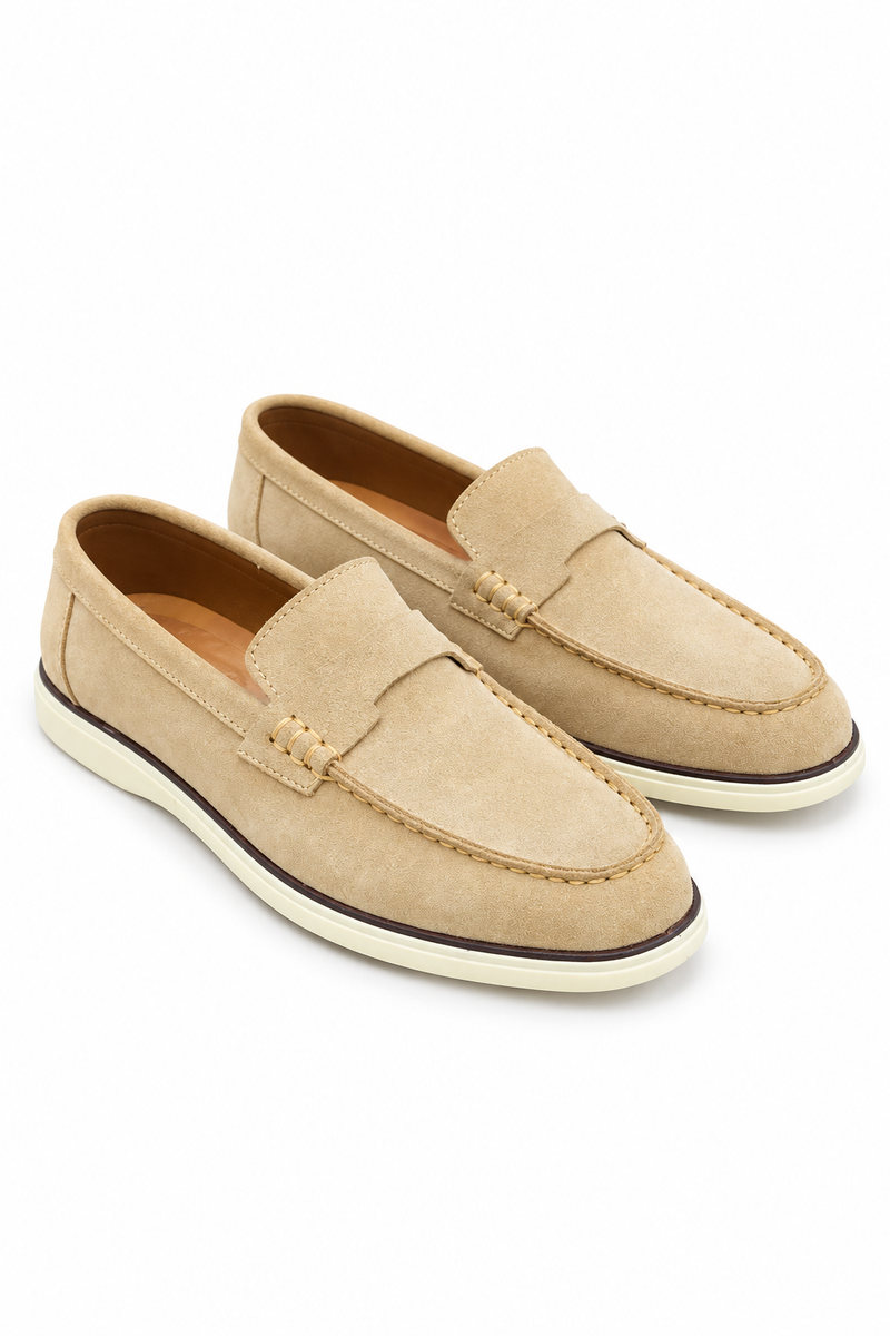 Sandy suede loafer